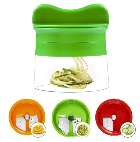 Handheld Spaghetti Plantaardige Spiralizer Fruit Rasp Spiral Slicer Groente Salade Cutter Wortel Komkommer Rasp Spaghetti Maker