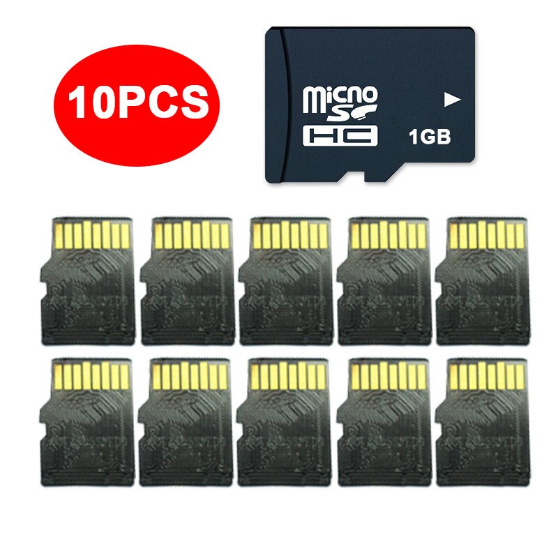 Promotional Memory Card 10pcs 128MB 256MB 512MB 1GB 2GB Black TF Cards TransFlash Micro Digital Secure SD Kaart 1G: 1GB-TF-B001 10PCS