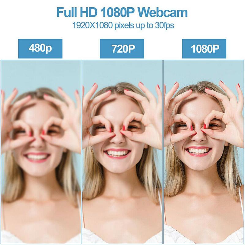 For PC Laptop Desktop Recording Pro Video Web Cameras USB Webcam 1080P Full HD Computer Camera Web Camera With Microphone