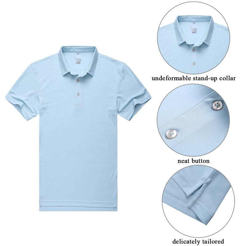 Eagegof quick dry golfskjorte herre kortærmet t-shirt/golftøj skjortetøj til golftræningsvirksomhed
