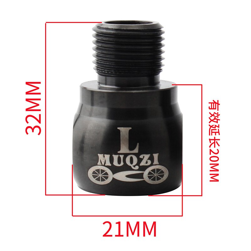 MUQZI 1 para przedłużacze pedałów dystanse ze stali nierdzewnej wydłużają śrubę akcesoria rowerowe Mtb Droga