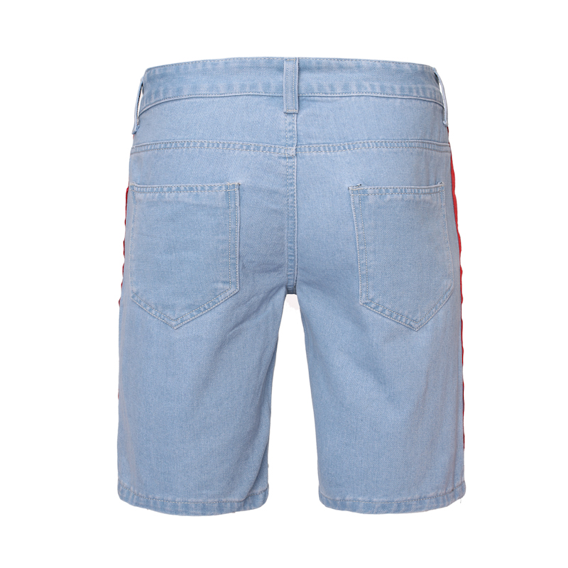 Herr slitna korta jeans märkeskläder sommar korta byxor shorts andas jeansshorts manliga