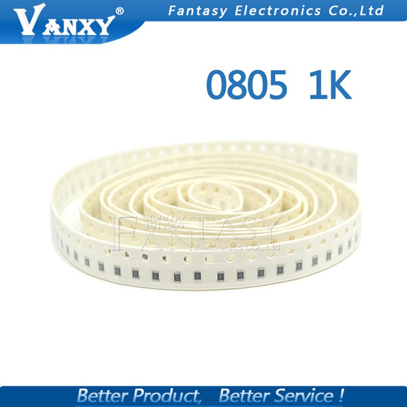 300Pcs 0805 Smd Weerstand 1% 1K Ohm 1/8W 102
