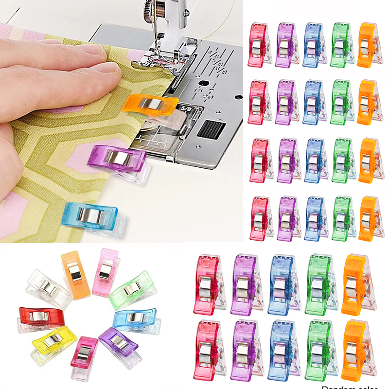 50 STKS Naaiclips Kleurrijke Clips Multifunctioneel Plastic Ambacht Haken Breien Veiligheid Kleding Clips Kleur Bindclips Papier