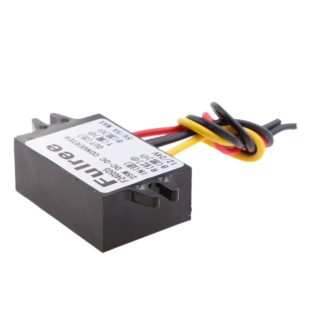 DC-DC Converter Step-Down Buck 12V/24V to 5V 5A 25W Car Power Converter for Car Vehicle
