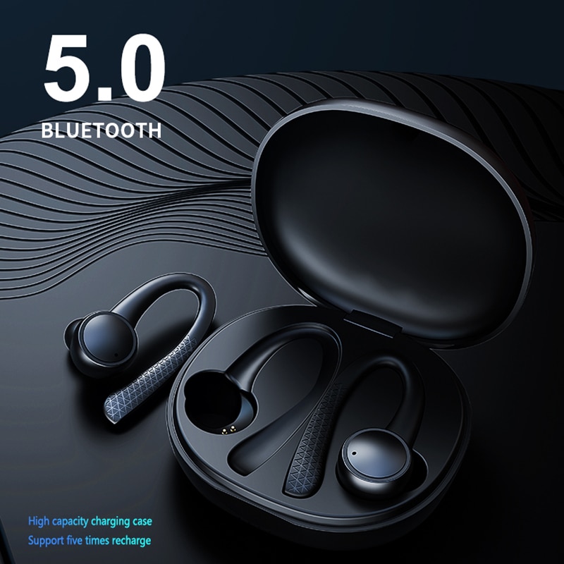 Tws Bluetooth 5.0 Oortelefoon Hifi Stereo Sport Waterdichte Draadloze Hoofdtelefoon Oorhaak Headset Oordopjes Met Microfoon Voor Xiaomi