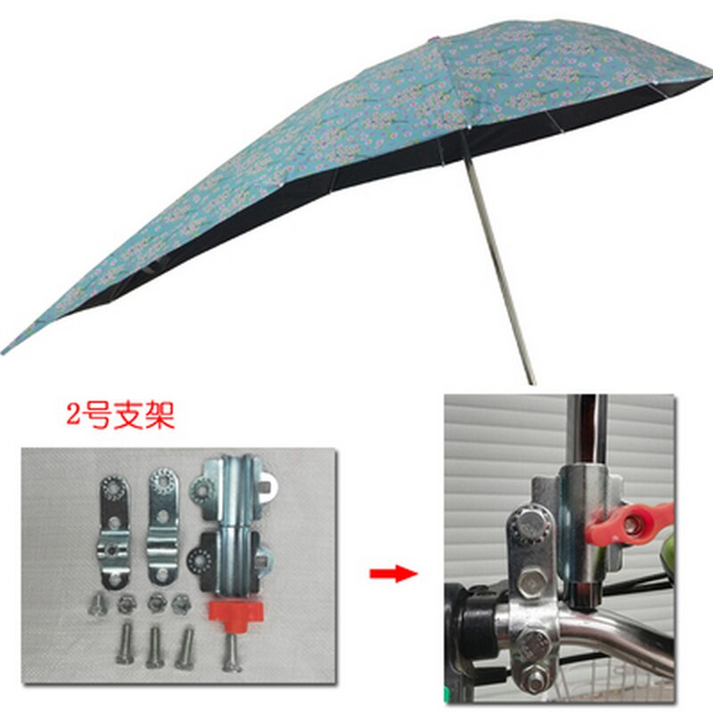 Parasol para coche eléctrico, sombrilla para motocicleta eléctrica, paraguas de lluvia, parabrisas transparente: blue flower 2