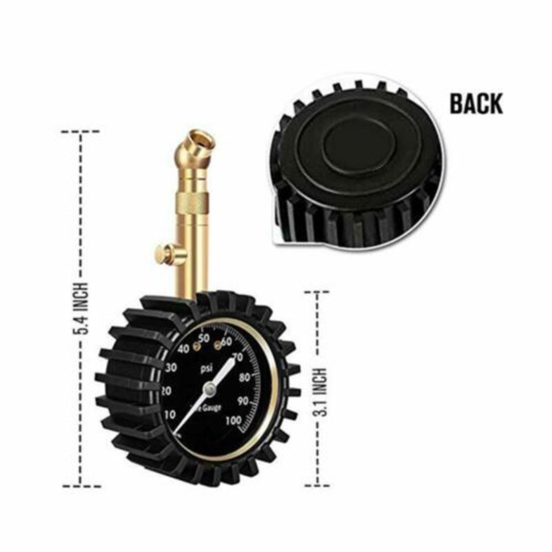Car Tire Pressure Gauge - 0-100 PSI Heavy Duty Certified