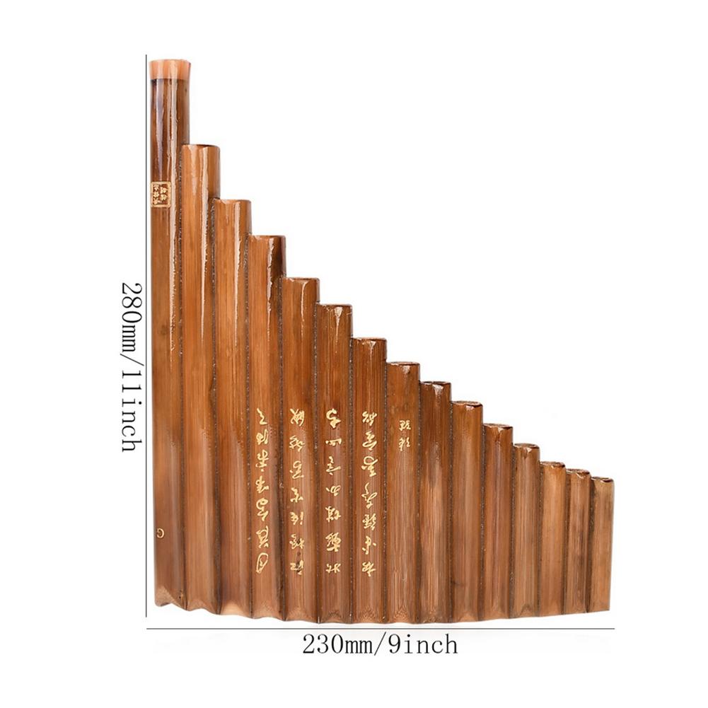 Pan Flute 15 Pipes Natural Bamboo Wind Instrument Panpipe G Key Flauta Xiao Handmade Flauta De Pan Folk Instrumentos Musicales #
