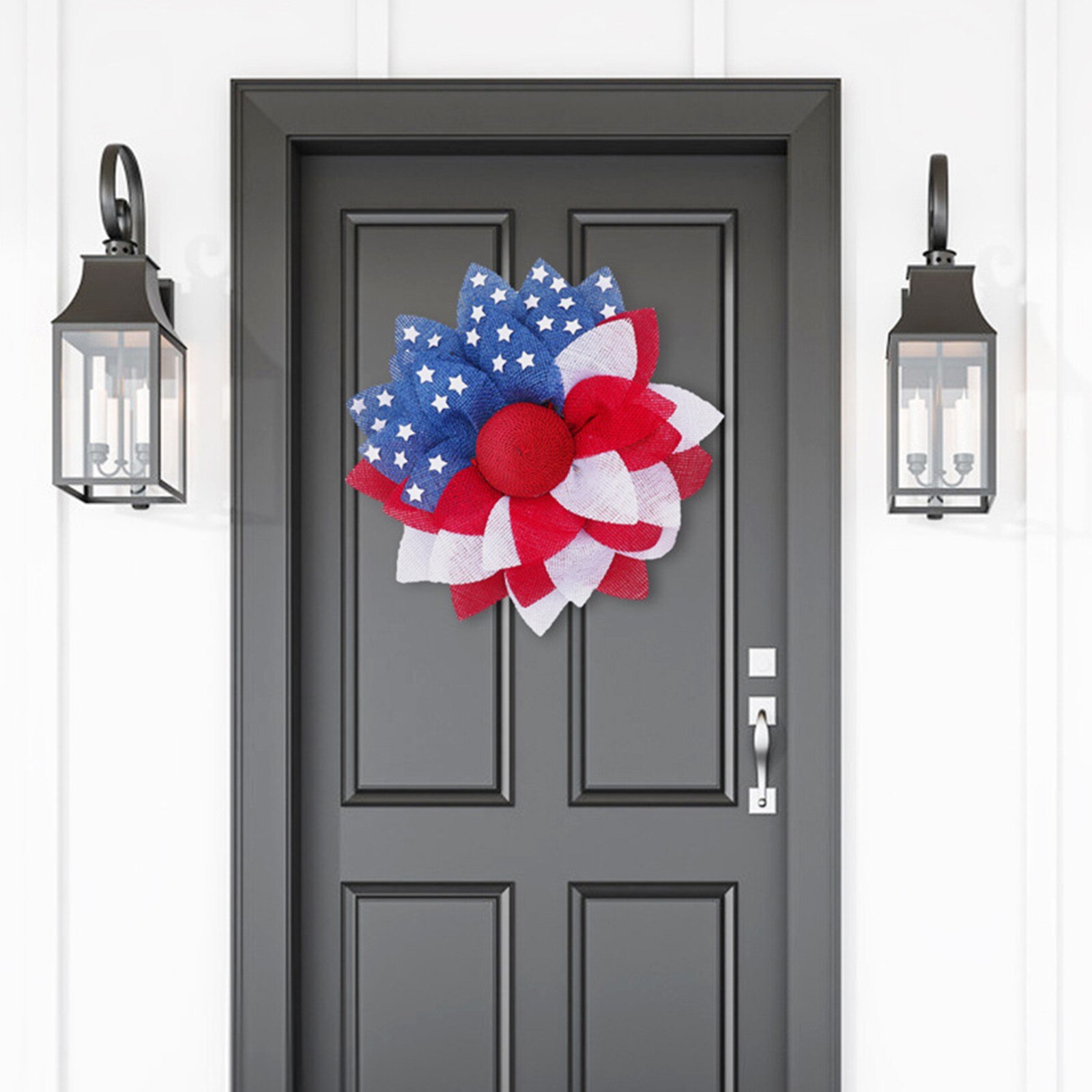 Couronne porte d&#39;entrée décorative, porte d&#39;entrée, couronne de Patriot suspendue, vêtements de maison et ameublement, accessoires de décoration pour la maison