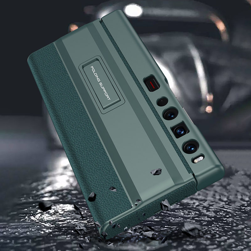 Funda de cuero PU de lujo con soporte para Huawei Mate XS 2, funda protectora antigolpes con marco de plástico, fundas para Huawei Mate XS2