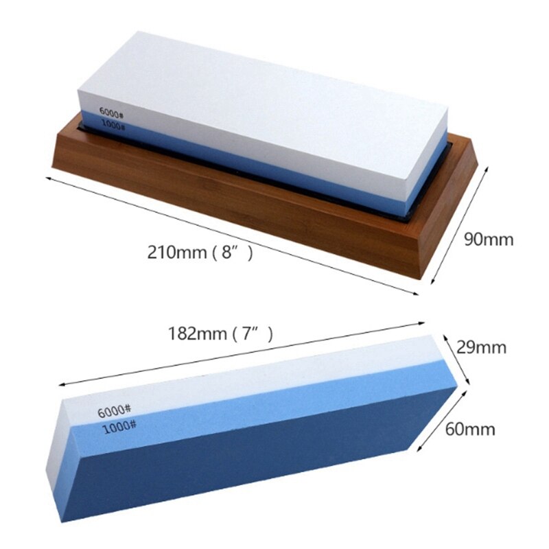 Double-Sided Whetstone 6000 /1000 Non-Slip Base Non-Slip Silicone Whetstone