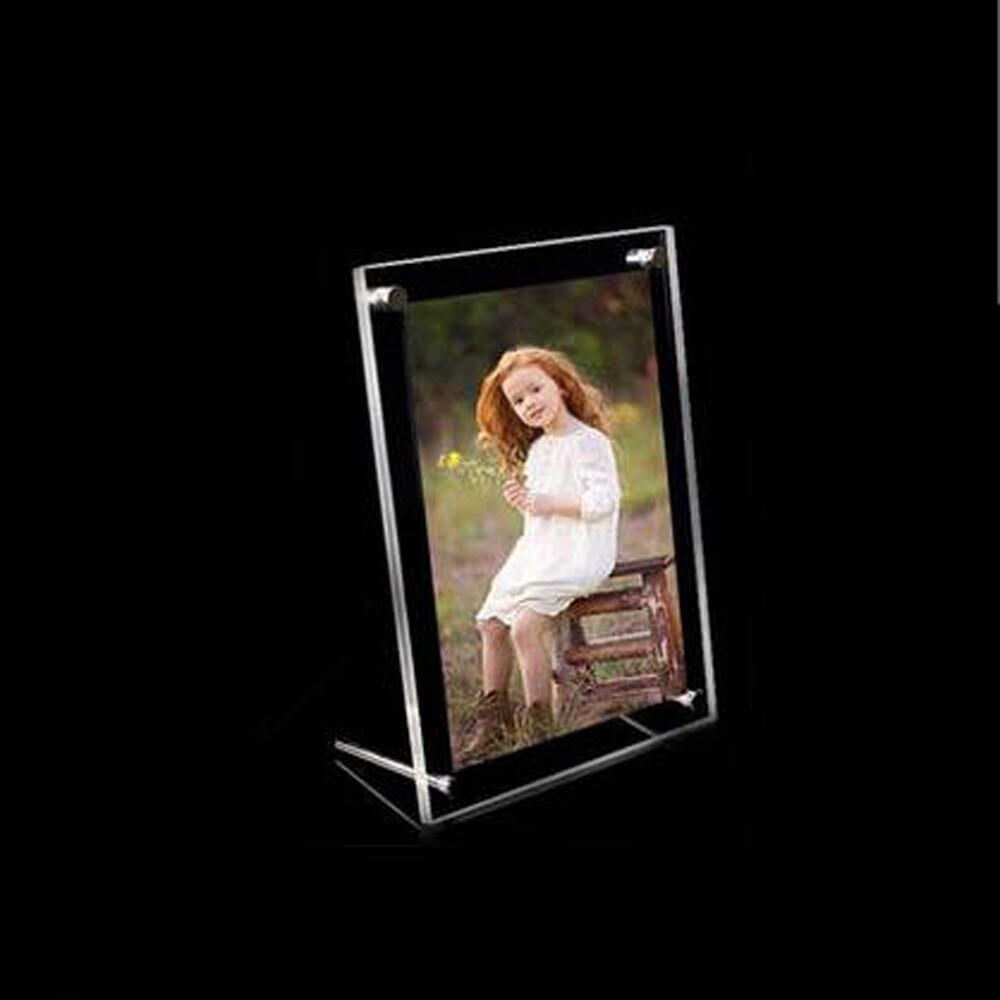 Acrylic Photo Frame with Metal Screws Prexiglass Picture Sign Display PF002