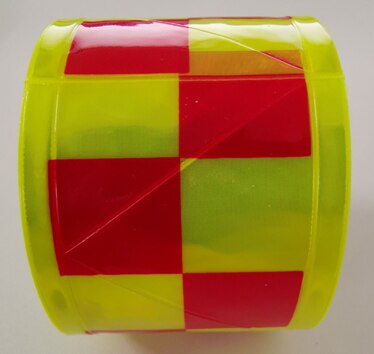 3m reflecterende waarschuwingstape in pvc-kleur voor veiligheidskleding, naaibaar: 5 cmx 3m geel rood