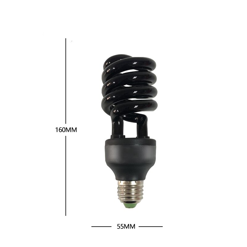 E27 30w 40w blacklight baixa energia cfl uv espiral lâmpada parafuso germicida tubo reto preto luz uv uv uv luz uv