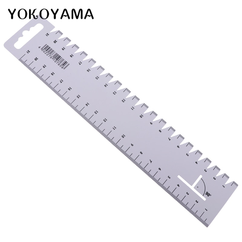 YOKOYAMA-Regla de espesor de retales de plástico, medidor de medida, herramientas de medida de costura de ropa, paños para el hogar, sastres, regla curva artesanal