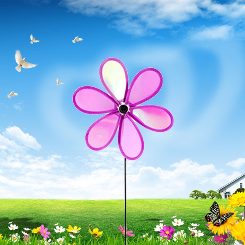 7Pcs Sequin Pinwheels Wind Spinner Tuin Party Pinwheel Wind Spinner Voor Tuin 87HA