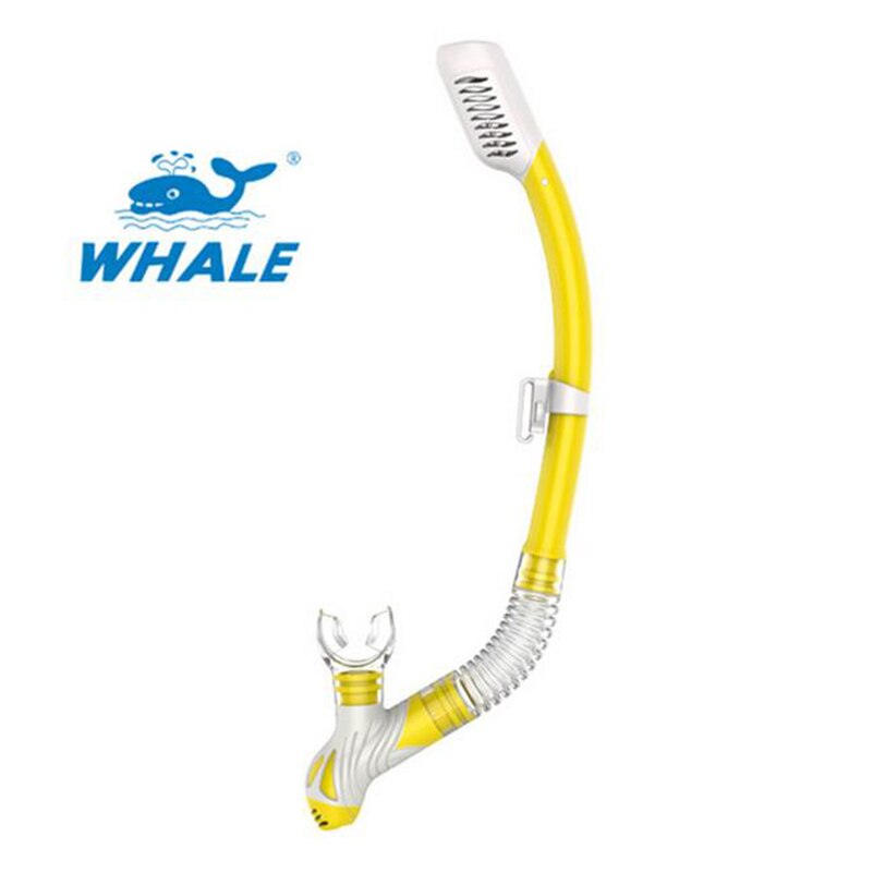 Tubo de respiración para buceo, esnórquel con válvula de boquilla de purga de silicona, 5 colores,