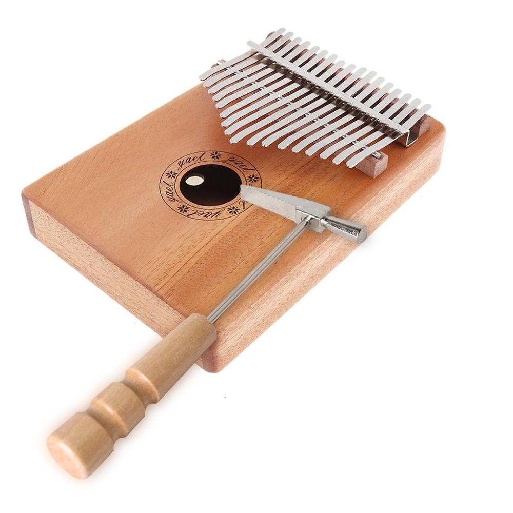 Kalimba Tuning Hammer Holzgriff Metall Tragbare Tuning Hammer für Alle Größe Daumen Klavier Silber Gelb Lange Griff Tuner