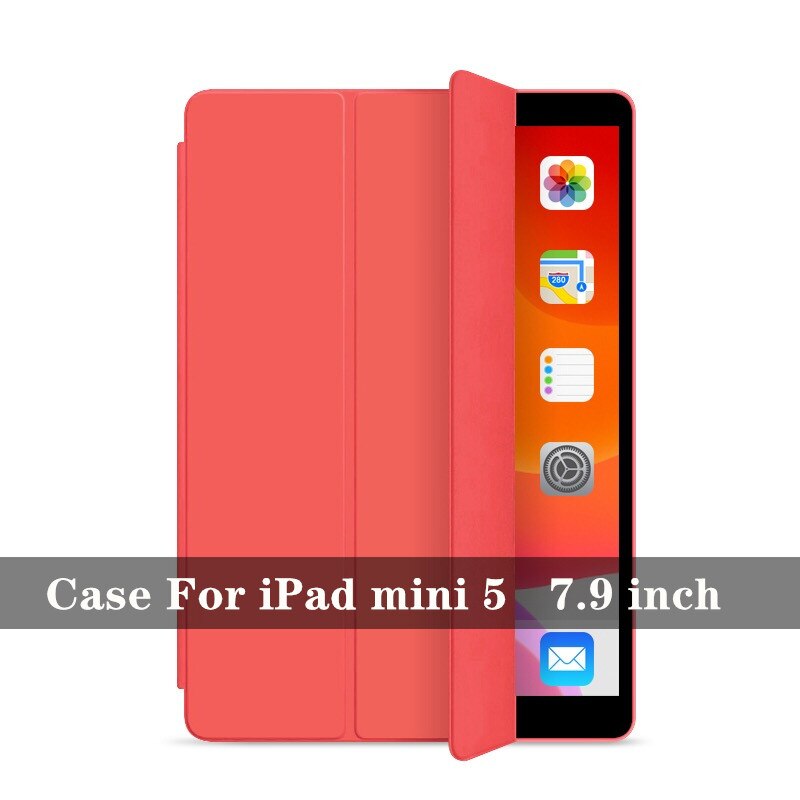 Taske til ipad 10.2 7th generation ultra slim læder taske stander smart cover til ipad mini 5 air 3 smart tpu cover: Til mini 5 7.9 p