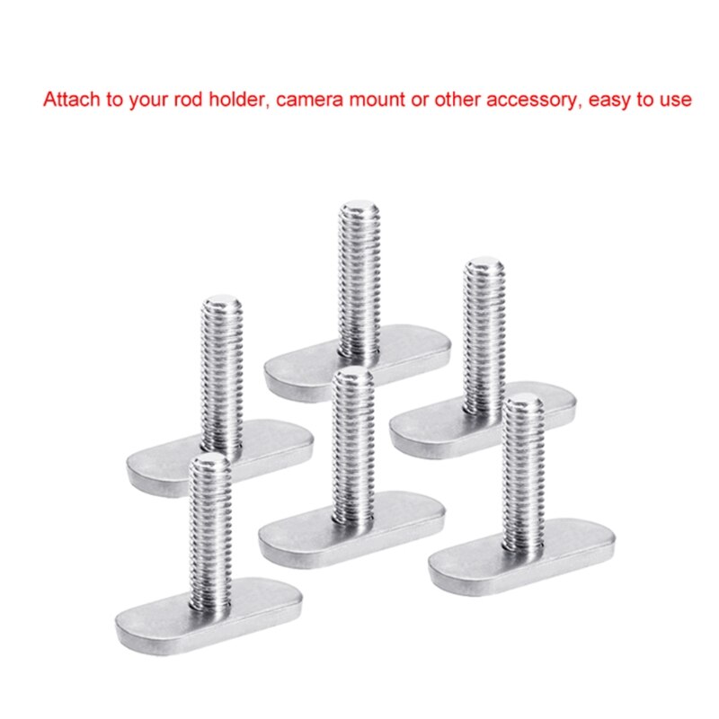 Threads Kayak Rail/Track M5/M6 Screws &amp; Nuts T Slot Bolt Replacement Stainless Steel Gear Mounting Bolt Easy to install