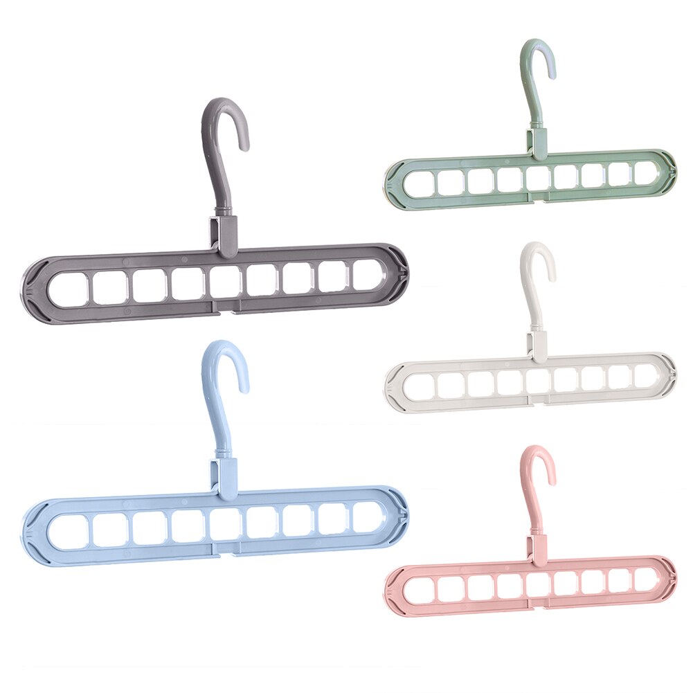 Multi-function Clothes Hanger Rack 360 Rotate Clothing Storage Shelf Organizer Space Saving Hanger Multi-Port Clothing Rack