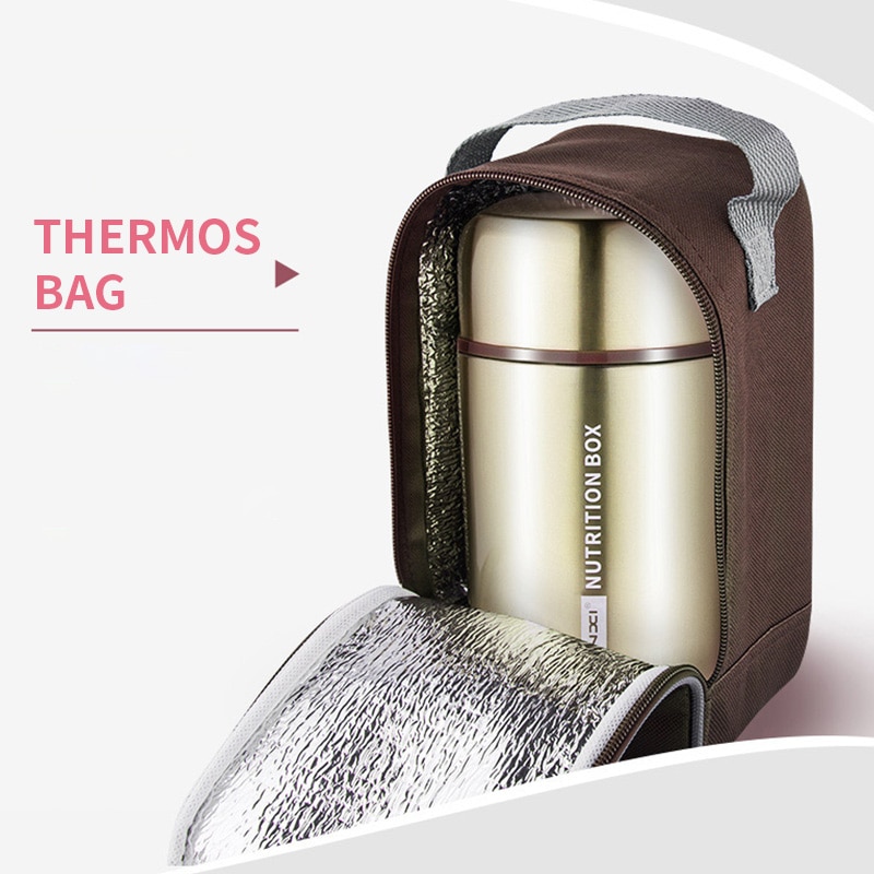 TIANXI Food Jar Thermos Stainless Steel Large Lunch Box Picnic Bento Box Portable Lunch Box Office Lunch Box