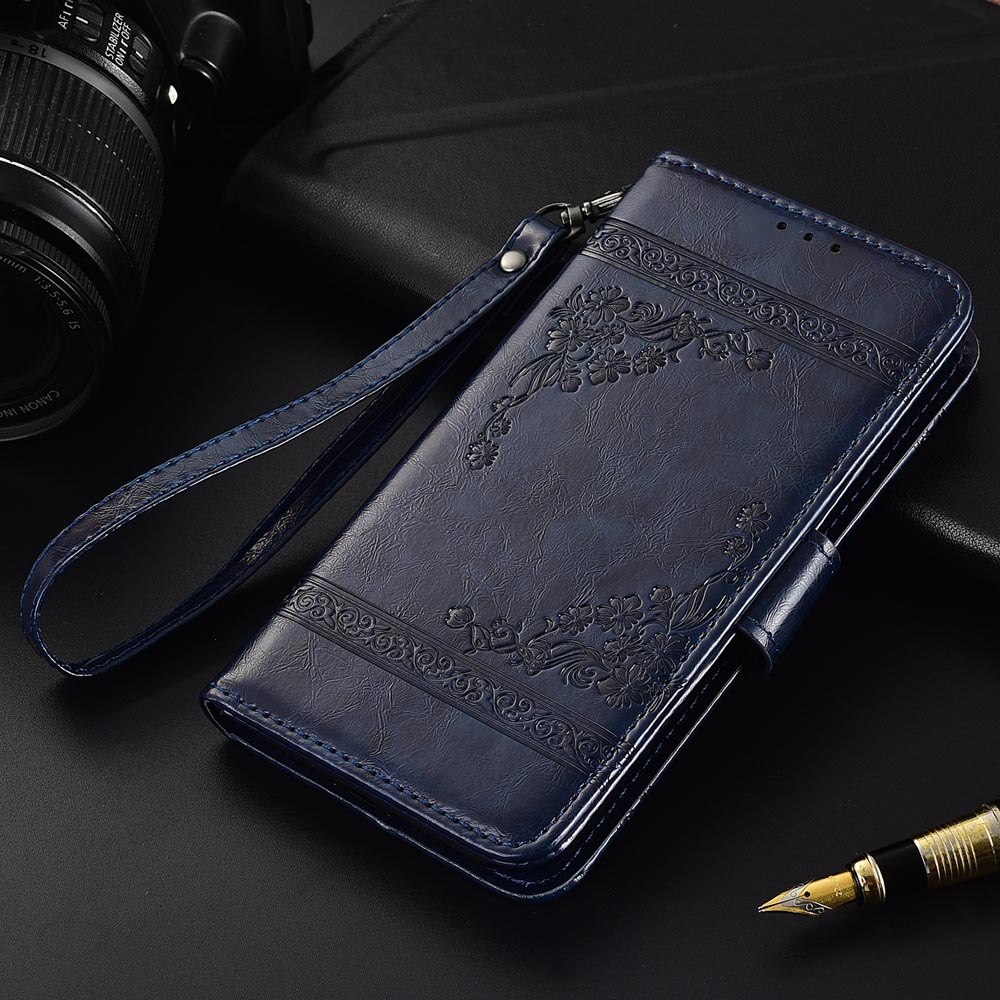 Flip Leather Case For ZTE Blade L8 Fundas Printed Flower 100% Special wallet stand case with Strap