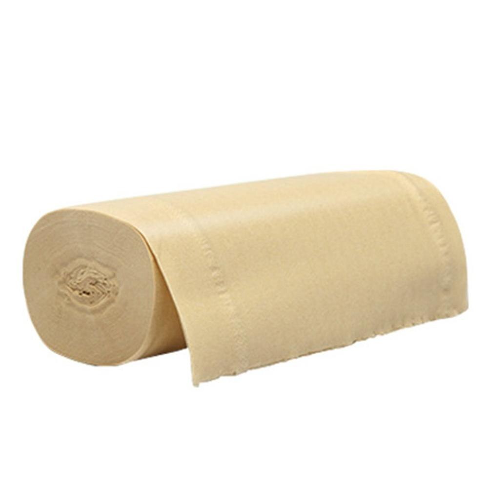 10 rolls per bag natural color bamboo pulp paper family pack coreless roll paper toilet paper