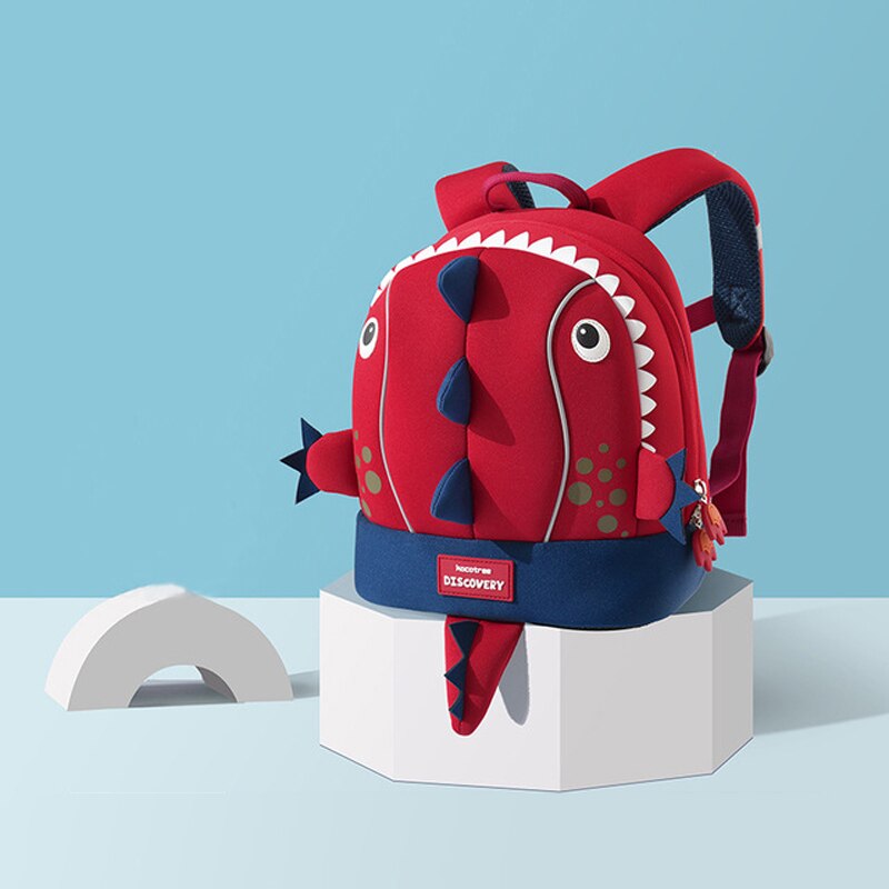 3D Cartoon maternelle sacs d'école mignon Anti-perdu enfant en bas âge sac à dos cartable bébé sacs pour âge 0-4 enfants enfants sac: Red