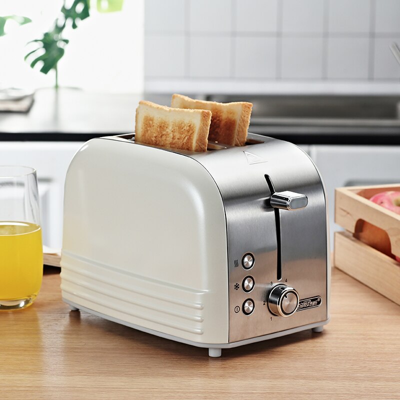 Pearl blue Mini automatic dormitory toaster stainless steel toaster home 2 piece breakfast machine