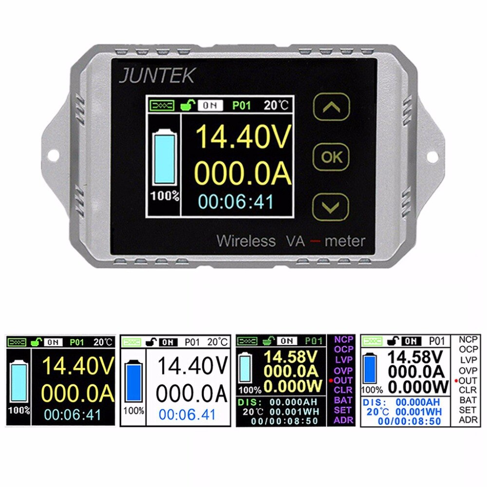 DC 400V 300A Wireless Bi-directional Voltmeter Ammeter Capacity Volt Power Meter Tester Tools