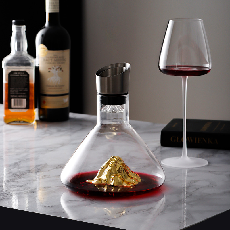 1.5L Iceberg Decanters Built-in Aerator Pourer Wine Decanter Carafe Red Wine Decanter Hand-blown Crystal Glass Wine Accessories