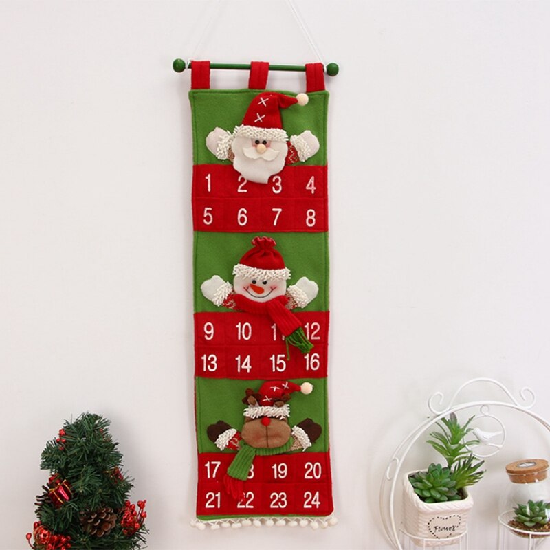 Kerst adventskalender tassen hangende kerstkalender kerstversiering kerstversiering voor thuis jaar: Zoals weergegeven
