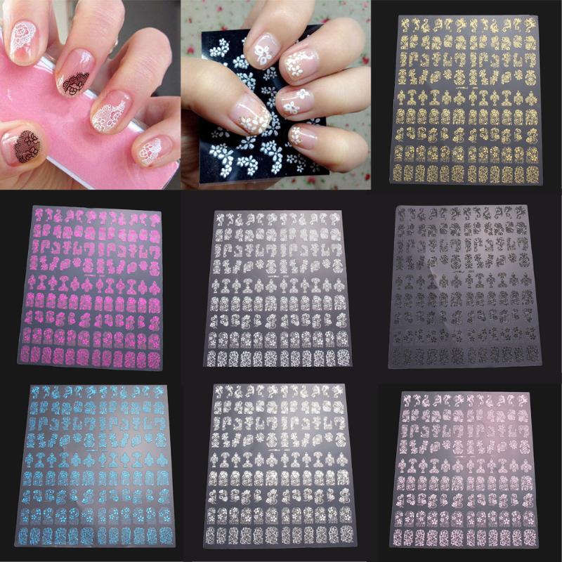 108Pcs 3D Diy Bloem Nail Art Stickers Bloem Water Transfer Nail Art Stickers Manicure Tips Decals Nail Art Decoraties
