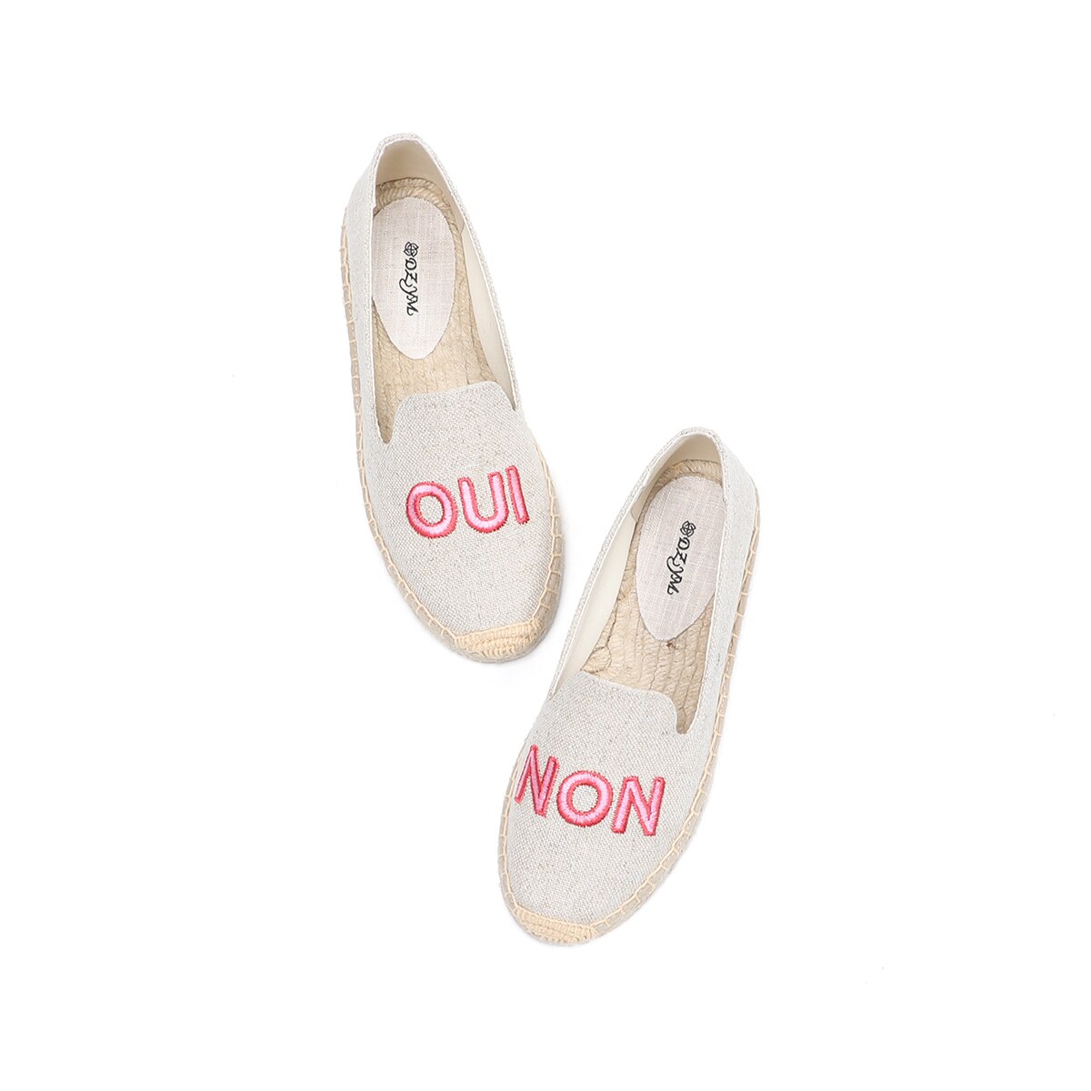 2021 Floral rush vendita diretta piattaforma piatta canapa punta tonda gomma Slip-on Zapatillas Mujer Casual Sapatos espadrillas per