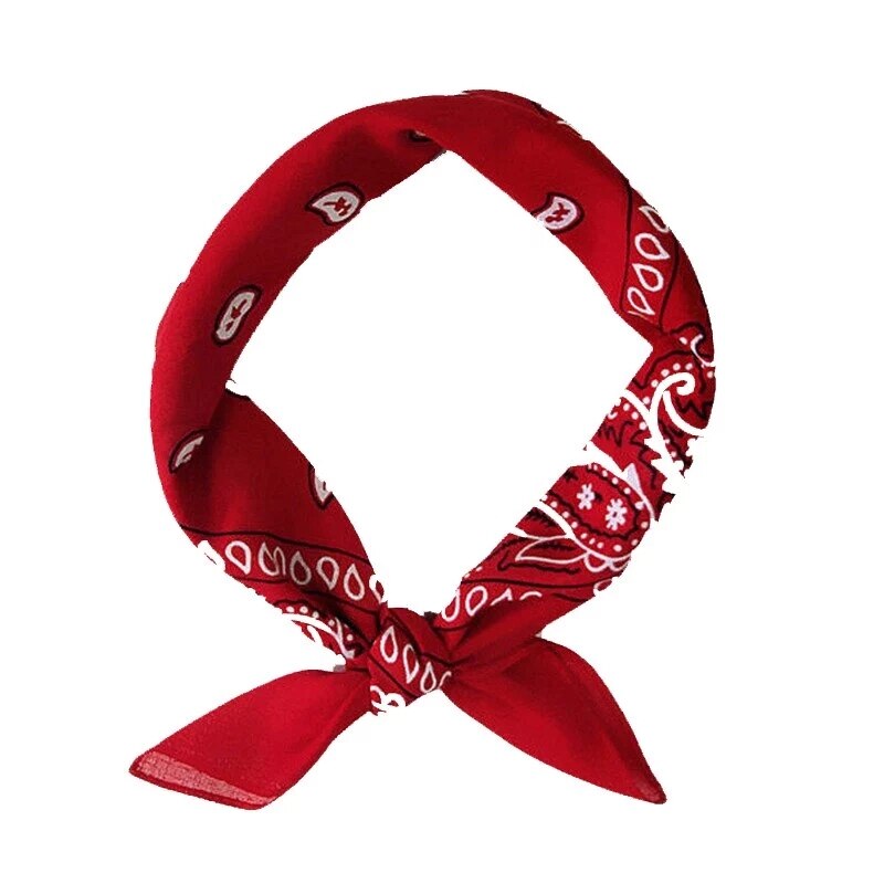 Women Cotton Bandana Scarf Square Female Bandanas 55cm*55cm Headwear Rock Girls Head Scarf Headbands Hair Accessories