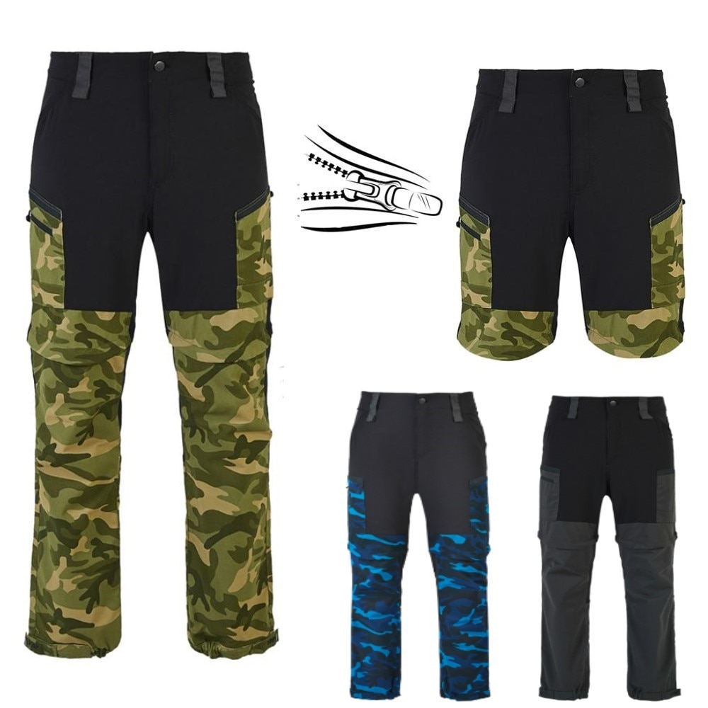 Outdoor Hiking Pants Removable Men Women Stretch Quick Dry Waterproof Trousers Mountain Climbing Fishing Trekking Pants