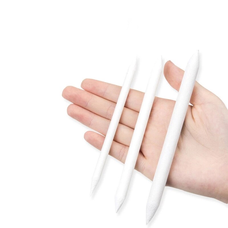 6PCS Blending Smudge Stump Stick Sketch Art White Drawing Pen Tool Rice Paper Art Supplies