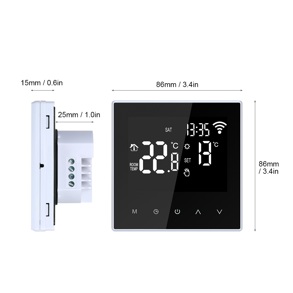 Wifi home smart termostat temperaturregulator gulvvarme gulv app kontrol programmerbar wifi termostat