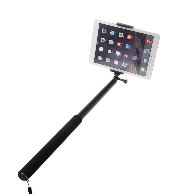 3m 118 tommer udtrækkelig aluminium selfie stick til gopro iphone ipad dslr action kamera 3.5 "  to 10 " mobiltelefon tablet