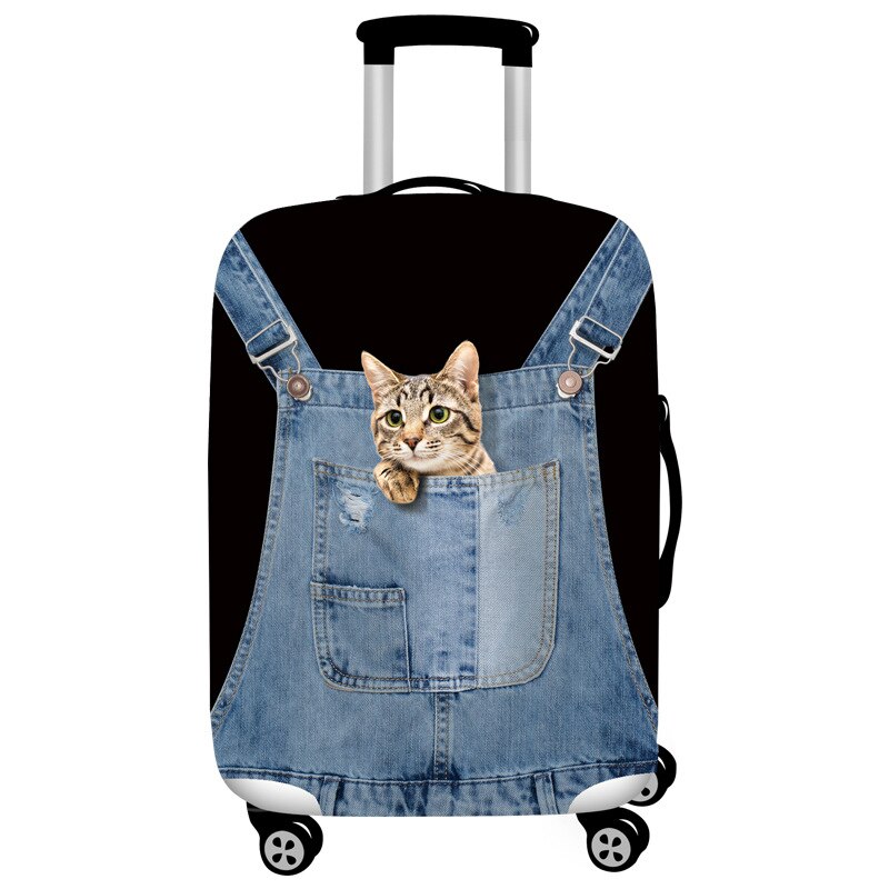 TLDGAGAS Stretch Fabric Cute Cat Luggage Protective Cover Suit 18-32 Inch Trolley Suitcase Case Covers Travel Accessories