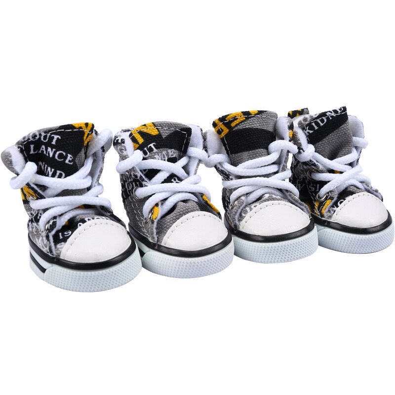 Zapatillas deportivas para perros pequeños, zapatos para mascotas, botas de primavera y otoño, calzado antideslizante para cachorros, 4 unids/set por juego,
