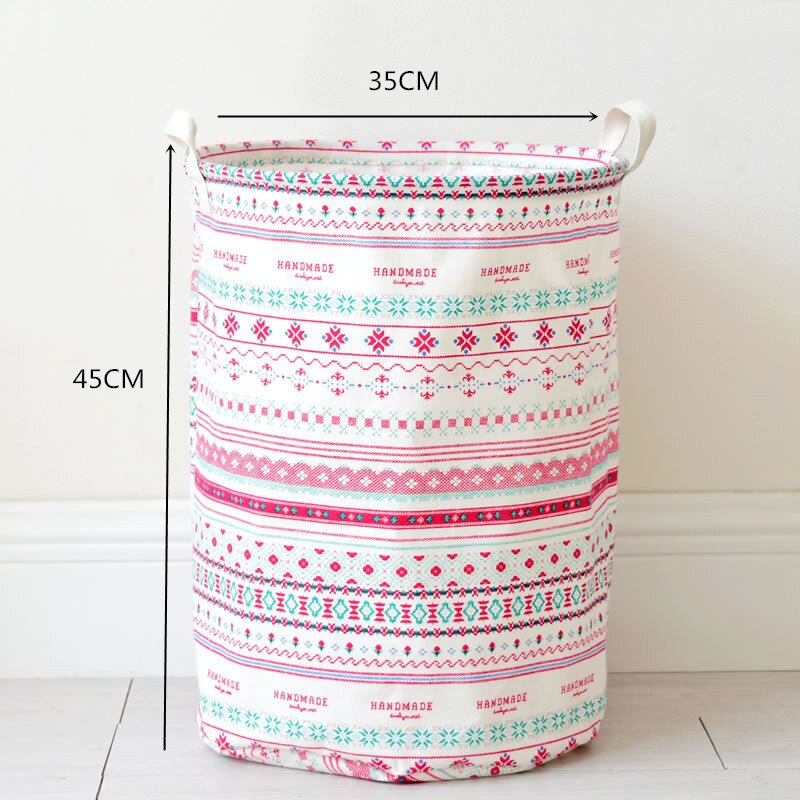 Boîtes de rangement tonneau en lin , jouets pliants, boîte à linge créative, panier à vêtements, sac de rangement de soutien-gorge pour cravates, chaussettes: 060