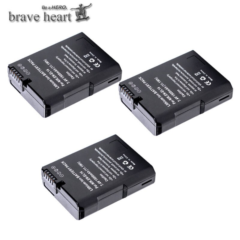 5x bateria EN-EL14 EN-EL14 EN EL14a EL14 Battery for nikon ENEL14 d5300 d5200 d5100 d3100 d3200 D3400 P7100 P7800