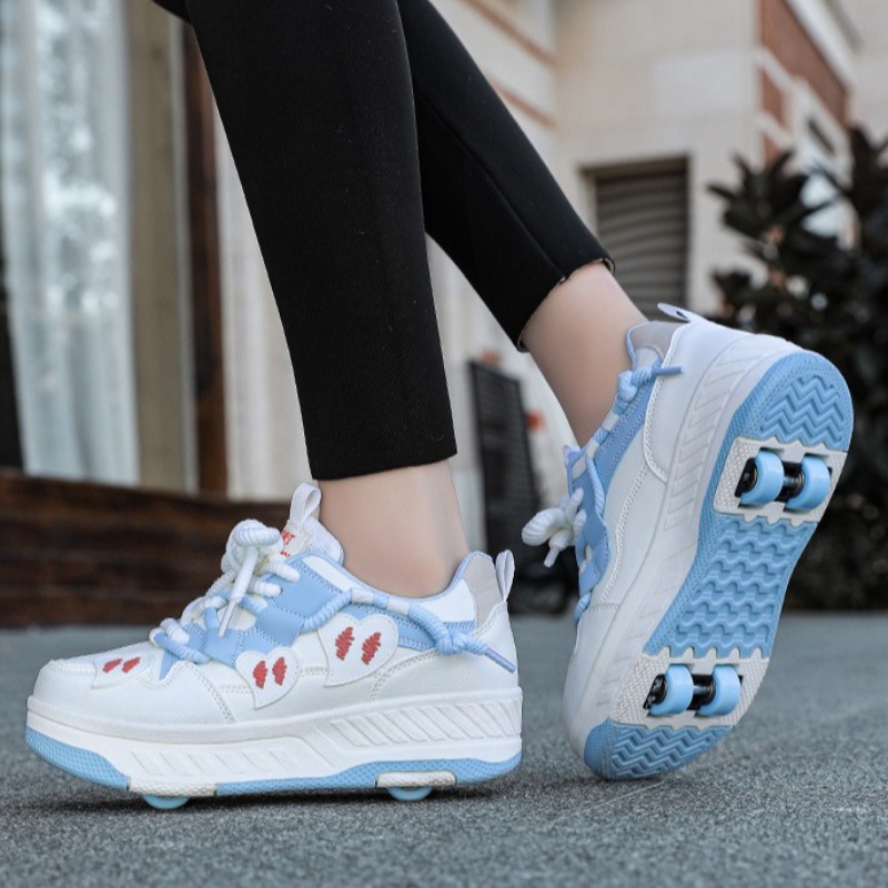 Rulleskøjtesko til børn, drenge og piger, sneakers med aftagelige hjul