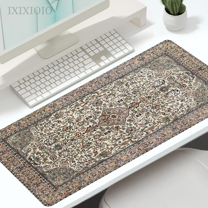Beautiful Persian Mouse Pad Gaming XL Large HD Home Mousepad XXL Desk Mats Non-Slip Carpet PC Desktop Mouse Pad: 40x30 cm / Dark Brown