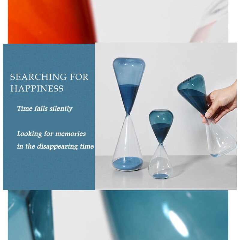 Bicolor timeglas ornament sand ur sandglas nordisk stil håndværk te timer elsker smart kontor hus indretning