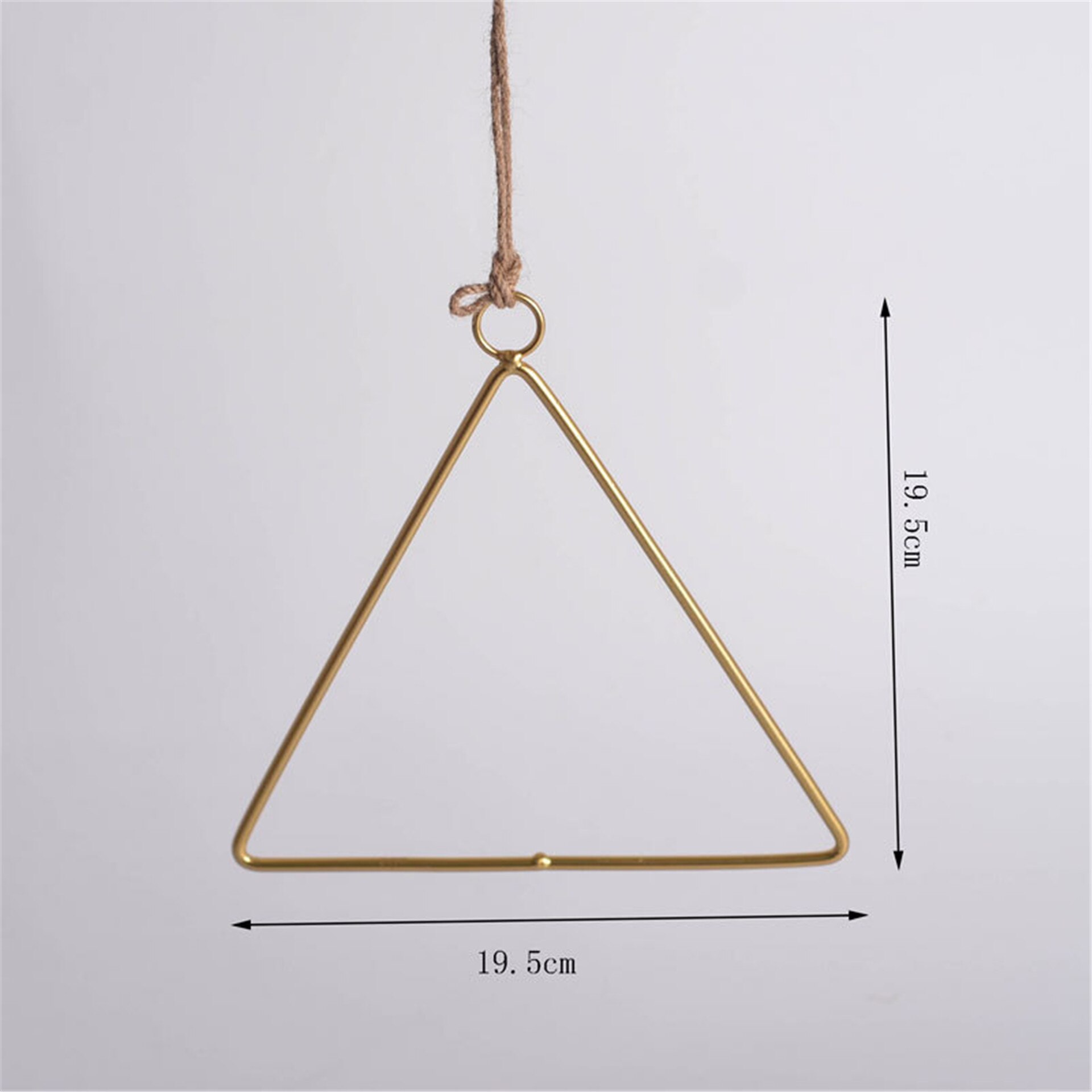 Iron Gold Metal Round Triangle Square Garland Artificial Flower Rack Christmas Wreath Wedding Bride Handmade Flowers Hoop