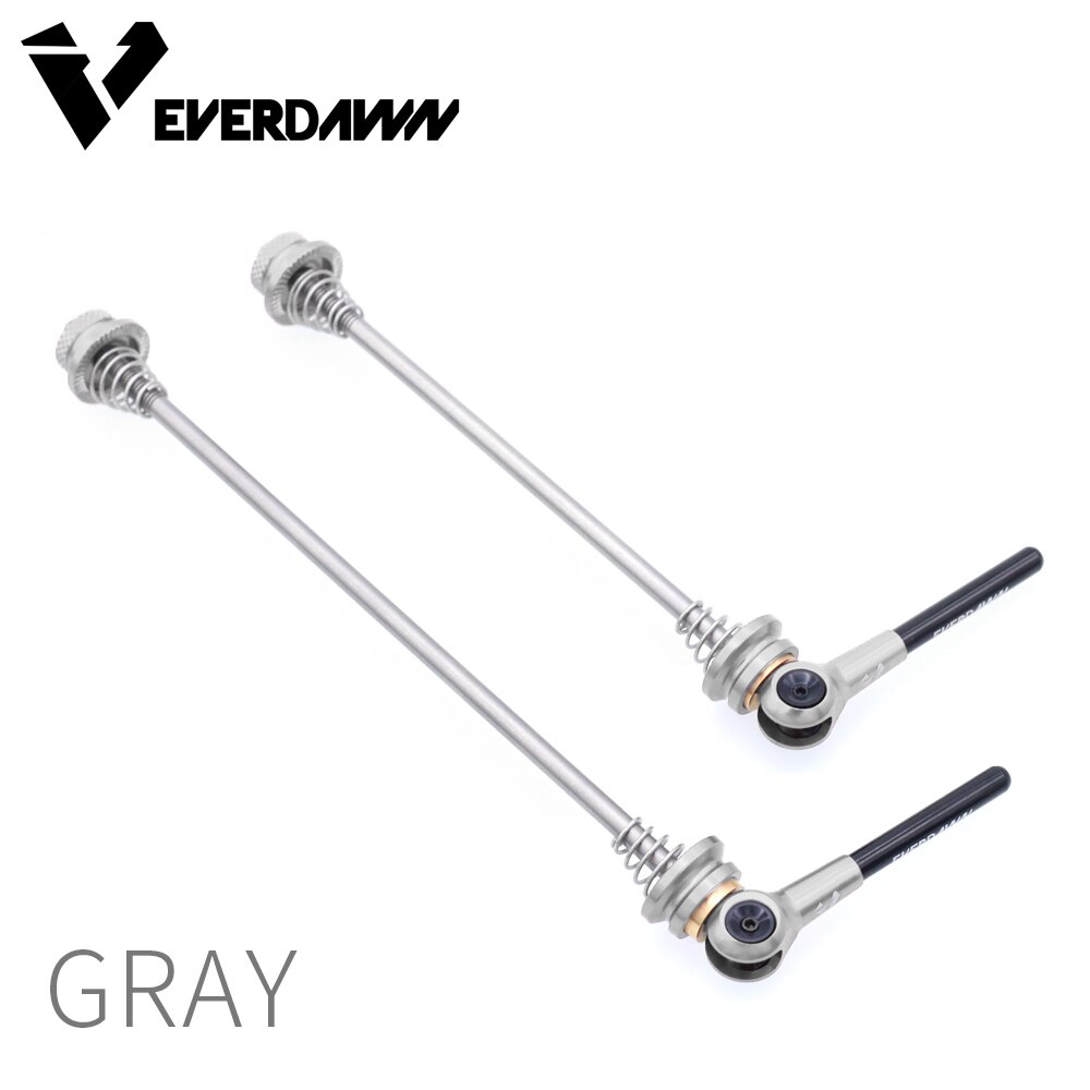 Pinchos rápidos ligeros de titanio Ti para bicicleta, palanca de liberación rápida para bicicleta de montaña y carretera, buje de rueda delantero 100 trasero de 135mm: Gray